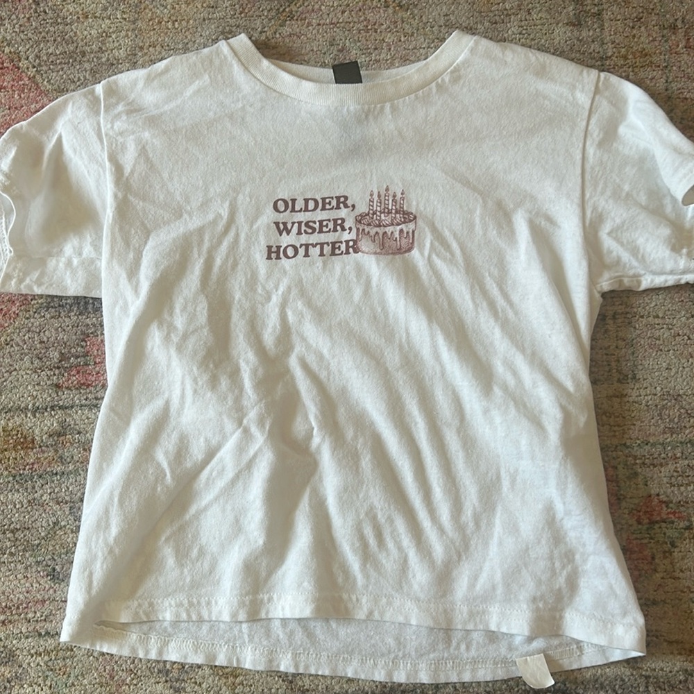 older, wiser, hotter baby tee